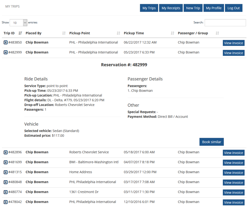 screenshot of Livery Coach